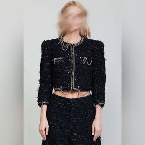 R13 Square Shoulder Tweed Jacket. brand new $1895. Size small.